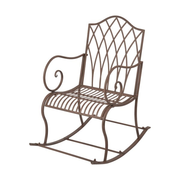 Sedia a dondolo da giardino in metallo marrone - Esschert Design