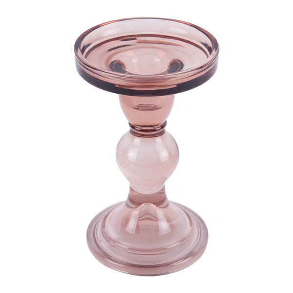 Portacandele in vetro rosa Art - PT LIVING-image-2