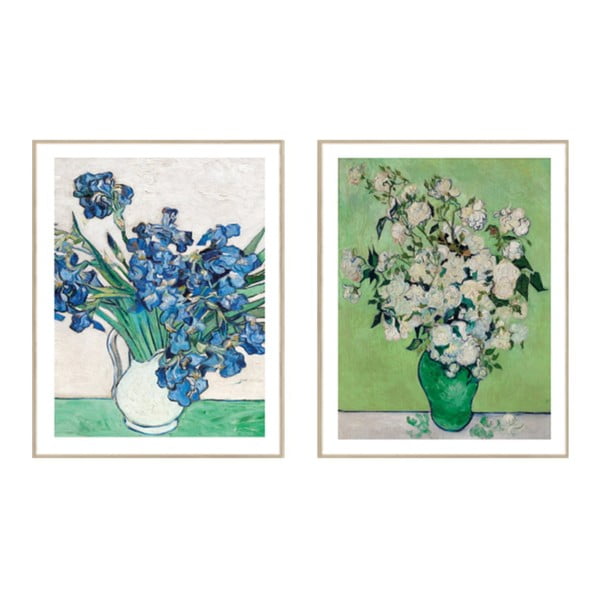 Set di dipinti 2 pz 30x40 cm Flowers in a Vase – knor