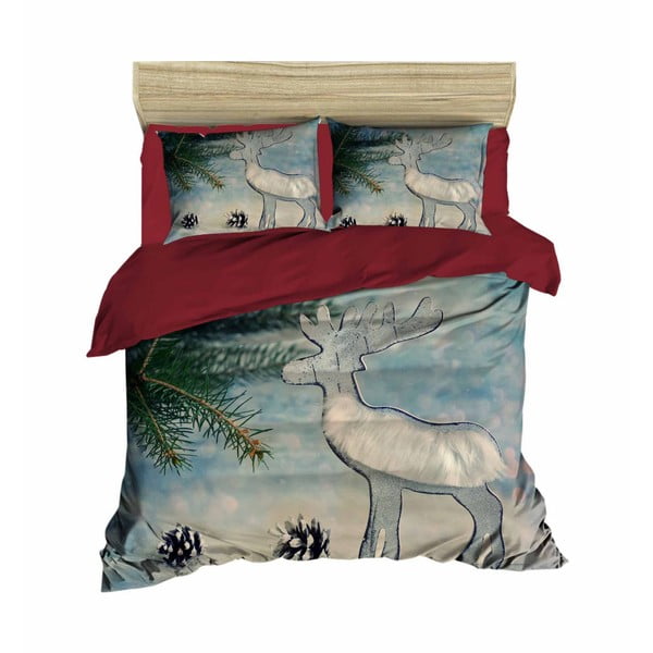Biancheria da letto natalizia per letto matrimoniale con lenzuolo Sierra, 160 x 220 cm - Mijolnir