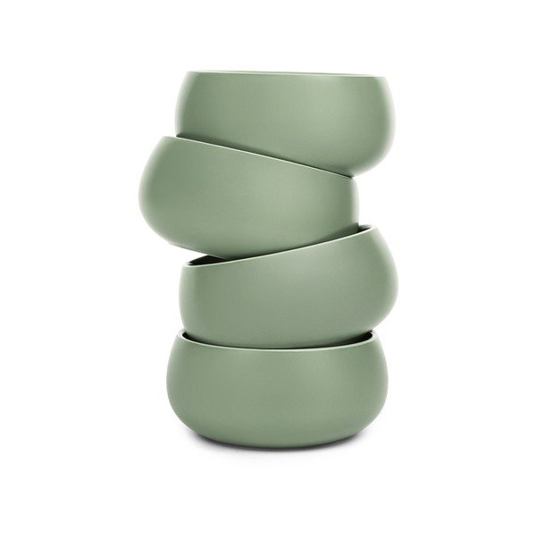 Ciotoline in set verdi in gres 4 pz 600 ml Aura Luma – Bonami Selection-image-4