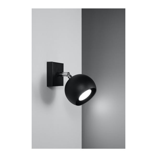 Černé nástěnné svítidlo Sollux Ollo-image-2