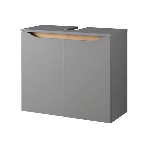 Mobile sospeso grigio sotto il lavabo 60x53 cm Set 357 - Pelipal-image-3