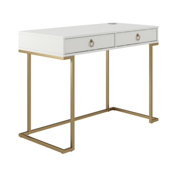 Tavolo da lavoro bianco Camila - CosmoLiving by Cosmopolitan-image-1