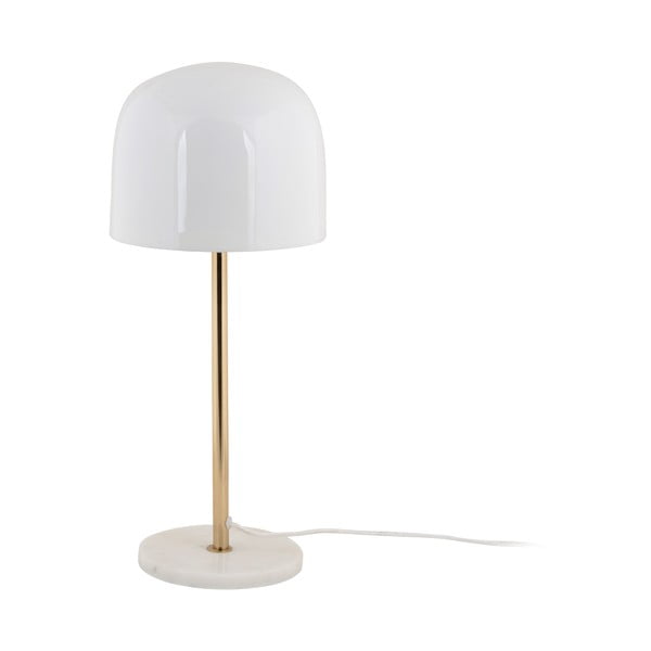 Lampada da tavolo bianca con paralume in metallo (altezza 50 cm) Manta - Leitmotiv