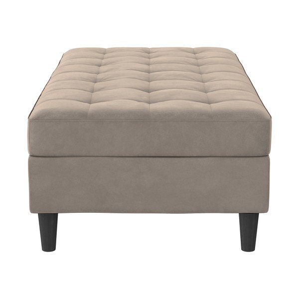 Poggiapiedi in velluto grigio Presley - Støraa-image-3