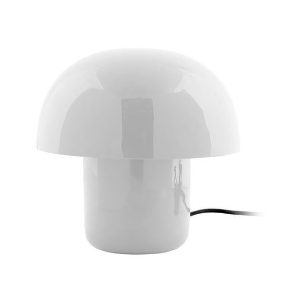 Lampada da tavolo bianca con paralume in metallo (altezza 20 cm) Fat Mushroom - Leitmotiv