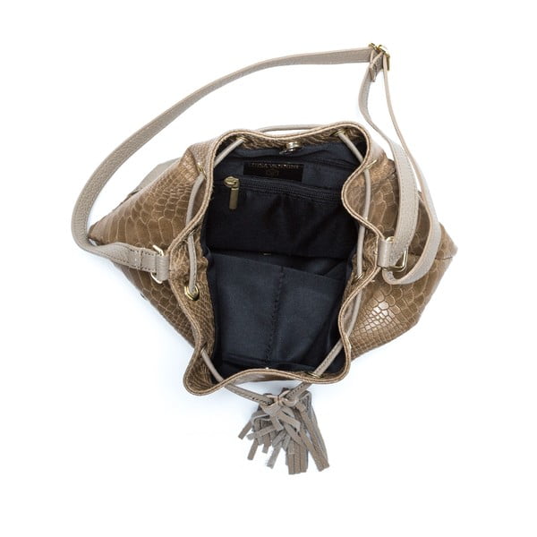 Šedohnědá kožená kabelka Isabella Rhea Paolina-image-3