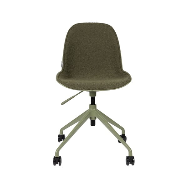 Sedia da ufficio color kaki in imbottito Albert Kuip – Zuiver-image-2