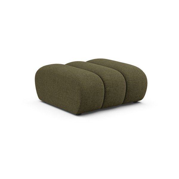 Poggiapiedi verde con rivestimento in ciniglia Lupine – Micadoni 