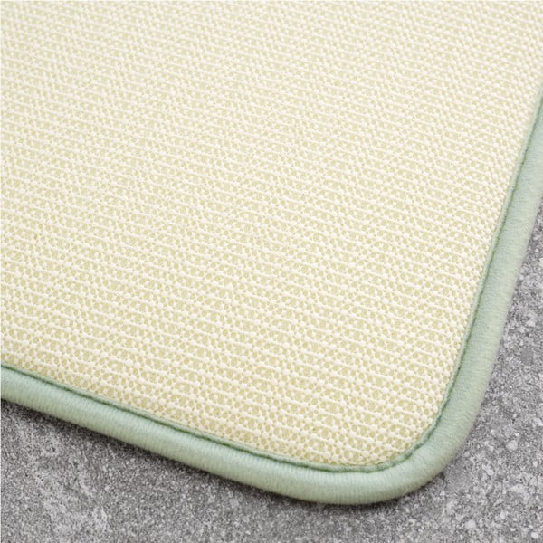 Set di tappetini per il bagno verde chiaro in memory foam 2 pz per WC 50x80 cm Anti-Bacterial – Catherine Lansfield-image-4
