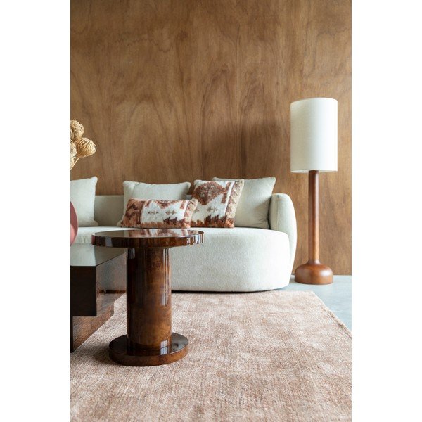 Tavolino rotondo con effetto noce ø 46 cm Quinn – Dutchbone-image-3