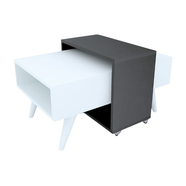 Tavolino bianco e nero 50x80 cm Bright Star - Gauge Concept