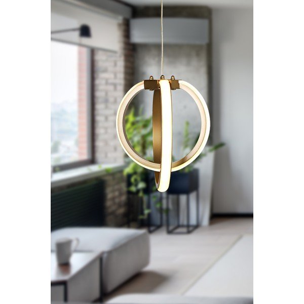 Lampadario LED color bronzo in metallo ø 25 cm Sezen – Squid Lighting-image-1