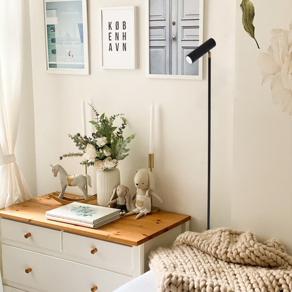 Lampada da terra nera, altezza 150 cm Milan - SULION-image-1