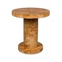 Tavolino rotondo con effetto noce ø 46 cm Quinn – Dutchbone