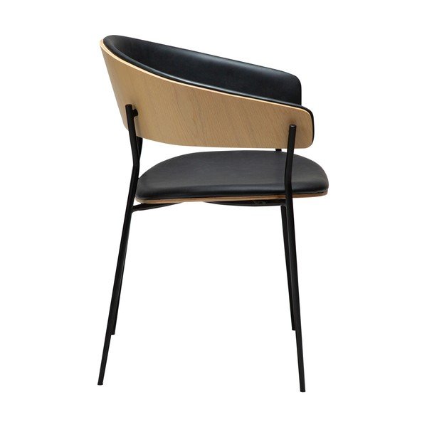 Sedia da pranzo nera con braccioli Crib – DAN-FORM Denmark-image-2