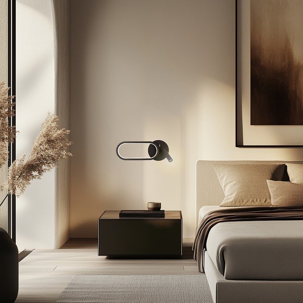 Lampada da parete LED nera Monet – Candellux Lighting-image-3