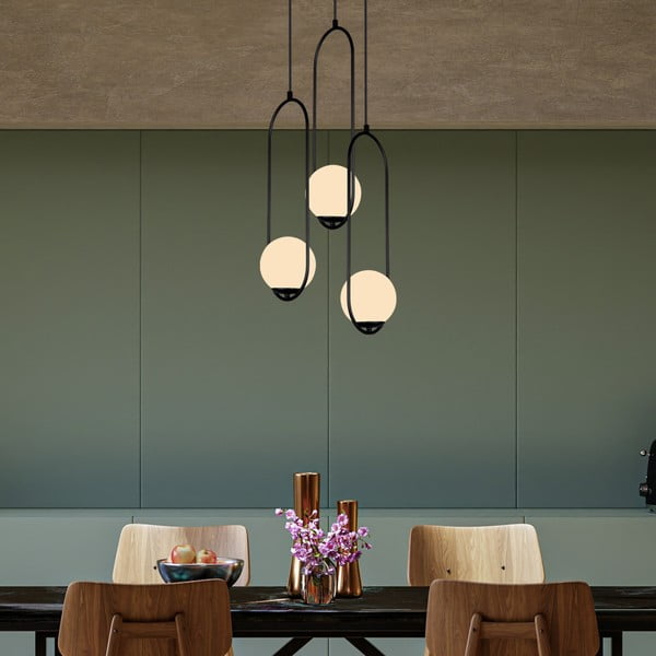 Apparecchio a sospensione nero , altezza 146 cm Arch - Squid Lighting-image-3