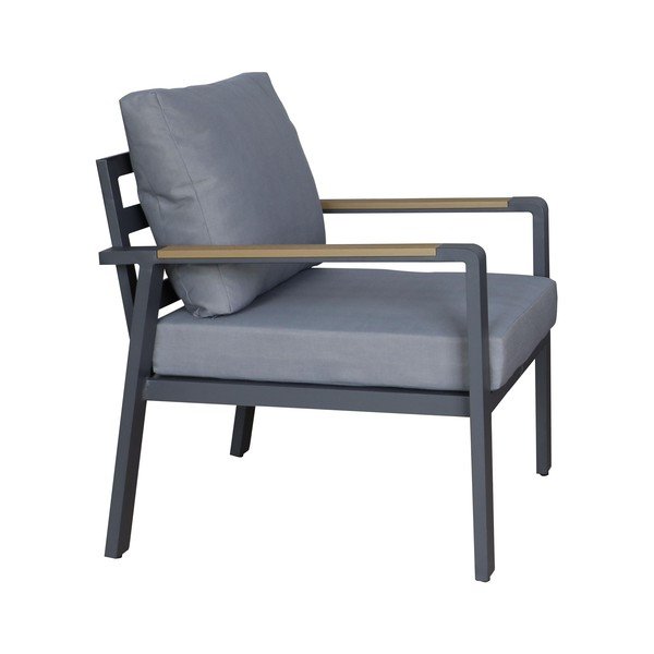 Set di mobili da giardino grigio scuro in alluminio per 5 persone Sibiu – Rojaplast-image-4