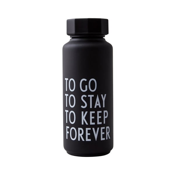 Bottiglia termica nera Forever, 500 ml Special - Design Letters