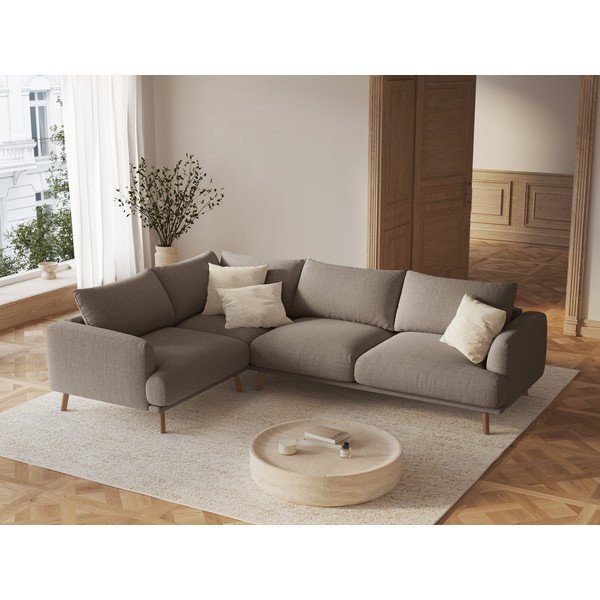 Divano angolare grigio tortora (con penisola a sinistra/con chaise lounge) Naomi – Micadoni -image-1