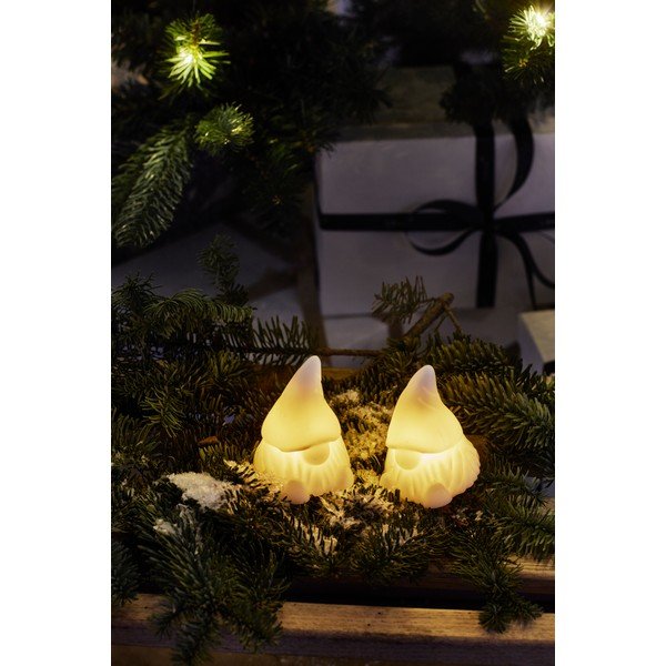 Decorazioni luminose in set bianche con alimentazione a batteria 2 pz Coco – Sirius-image-1