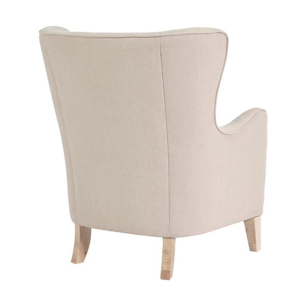 Poltrona con orecchie color crema Campo - House Nordic-image-3