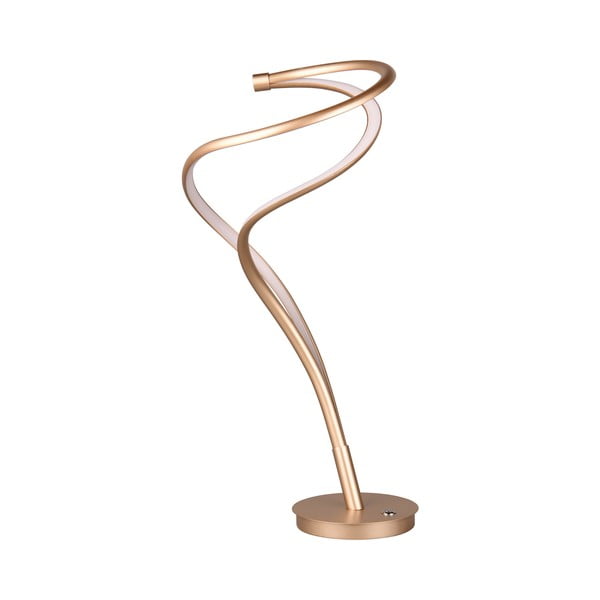 Lampada da tavolo a LED con paralume in metallo color oro (altezza 56 cm) Nala - Trio Select