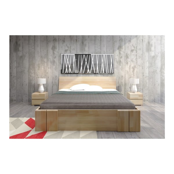 Letto matrimoniale in legno di faggio con cassetto SKANDICA Vestre Maxi, 160 x 200 cm - Skandica-image-4