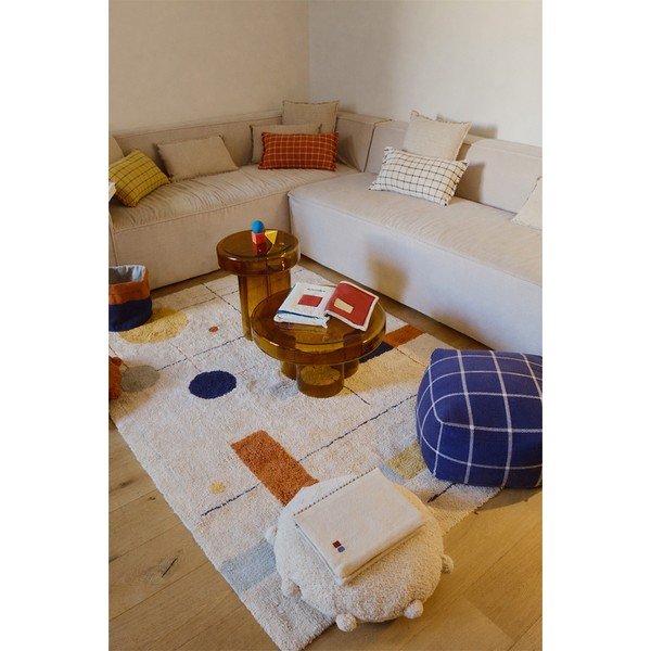 Poggiapiedi blu scuro Geo Block – Lorena Canals-image-4