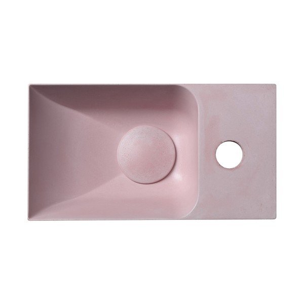 Lavabo rosa in calcestruzzo 31x17 cm Piccolino – Sapho-image-3