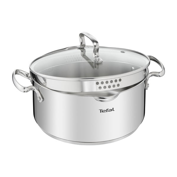 Pentola in acciaio inox con coperchio per induzione 5 l Duetto+ - Tefal-image-3