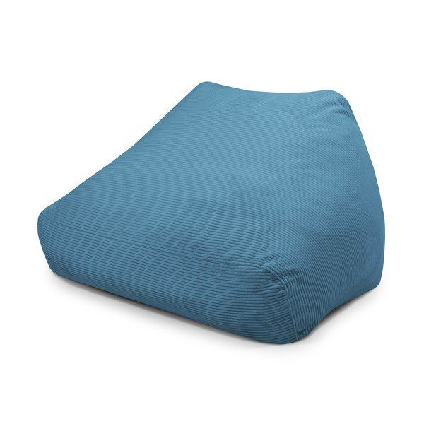 Puof a sacco blu con rivestimento in velluto a coste Sofa Snug – SLOWDOWN