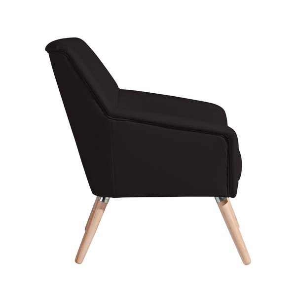 Poltrona in similpelle nera Alegro - Max Winzer-image-1