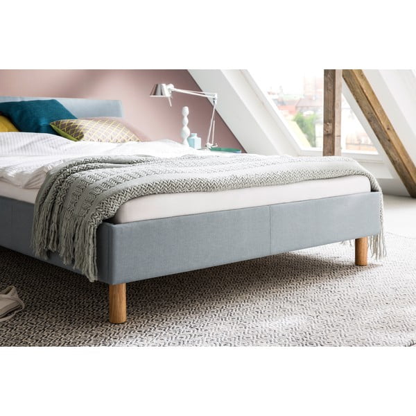 Letto singolo imbottito blu/grigio rete non inclusa 120x200 cm Lena – Meise Möbel-image-2