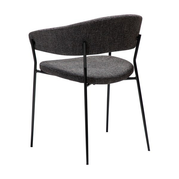 Sedia da pranzo nera con braccioli Reboot – DAN-FORM Denmark-image-4