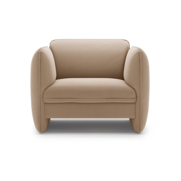 Poltrona marrone con rivestimento in velluto Georgia – Micadoni -image-2