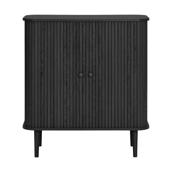 Credenza nera in pino massiccio 80x87x40 cm Nikko – House Nordic
