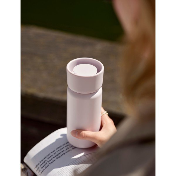 Tazza termica rosa chiaro in acciaio inox 400 ml Singles – Zone-image-1