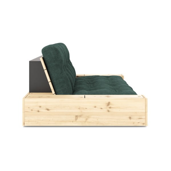 Divano letto in velluto a coste verde scuro 244 cm Base - Karup Design-image-3
