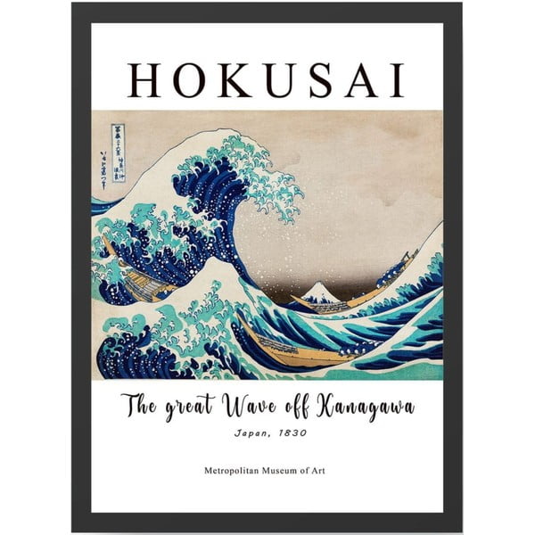 Poster 35x45 cm Hokusai - Wallity