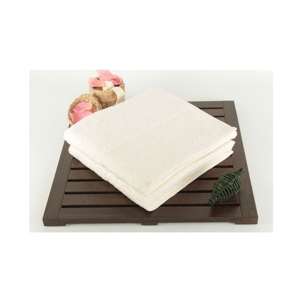 Set di 2 asciugamani Sal Ecru, 50 x 90 cm - Foutastic