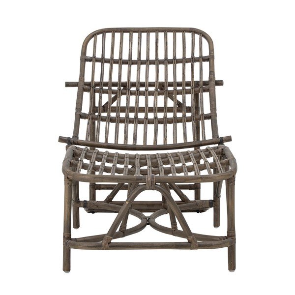 Sdraio da giardino pieghevole in rattan marrone scuro Dione - Bloomingville-image-2