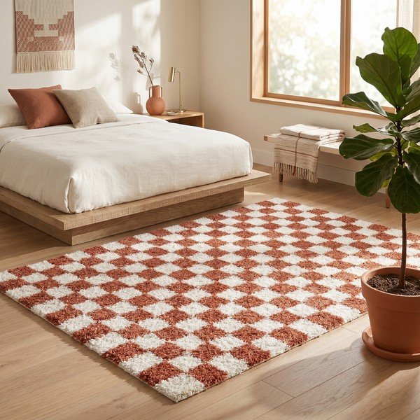 Tappeto crema/terracotta 120x170 cm Grida - ESTE-image-3