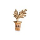 Tappo per vino in sughero e ottone Foglia di quercia - Nkuku