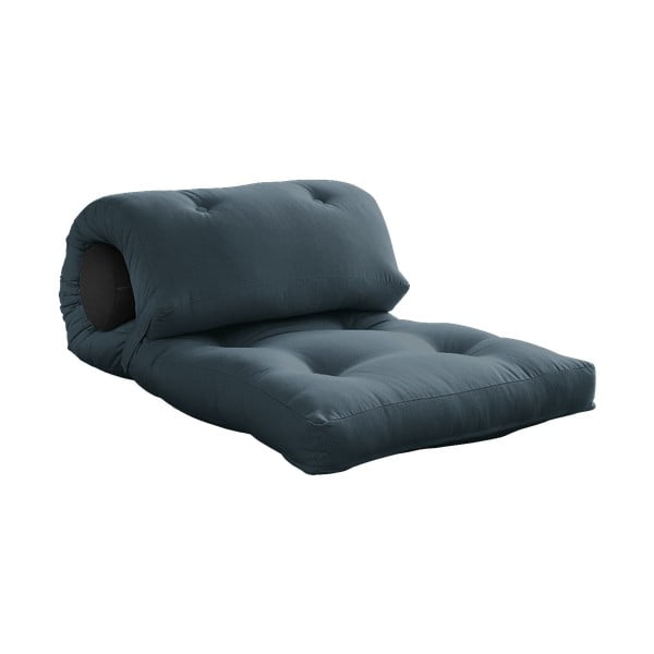 Materasso futon blu-grigio 70x200 cm Wrap Petroleum/Dark Grey - Karup Design-image-3