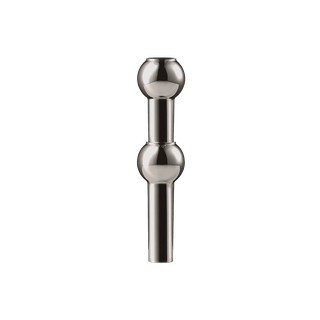 Vaso nero lucido in metallo (altezza totale 10 cm) Nagel – STOFF Nagel