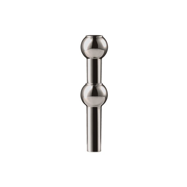 Vaso nero lucido in metallo (altezza totale 10 cm) Nagel – STOFF Nagel