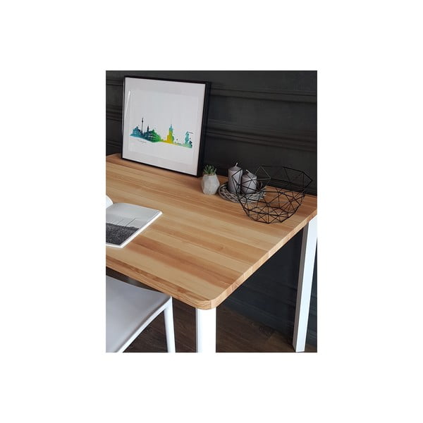 Tavolo da pranzo bianco con gambe arrotondate TRIVENTI, 80 x 80 cm Triventi - Ragaba-image-1